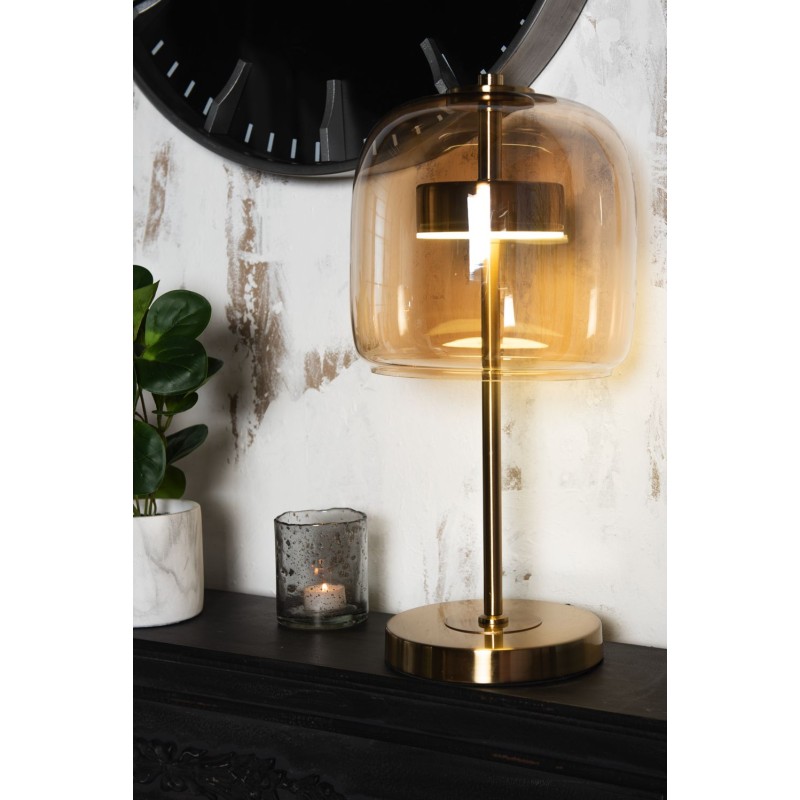 Clayre & Eef Tealight Holder Ø 8x10 cm Glass Round