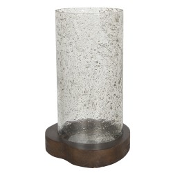 Clayre & Eef Windlicht  Ø 22x33 cm Glas Rond