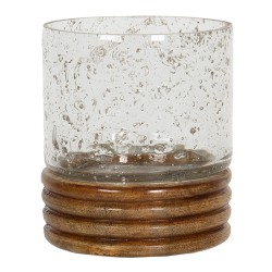 Clayre & Eef Porte-bougie Ø 9x10 cm Verre Rond