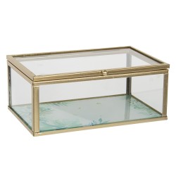 Clayre & Eef Jewellery Box 17x10x7 cm Glass Rectangle