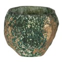 Clayre & Eef Porte-bougie Ø 11x9 cm Vert Verre Rond