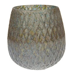 Clayre & Eef Vase Ø 14x15 cm Vert Verre Rond