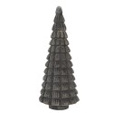 Clayre & Eef Figurine Sapin de Noël Ø 18x46 cm Marron Verre Triangle