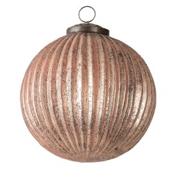 Clayre & Eef Boule de Noël Ø 11 cm Rose Verre Rond