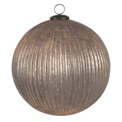 Clayre & Eef Kerstbal XL  Ø 25 cm Goudkleurig Glas Rond