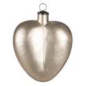 Clayre & Eef Christmas Bauble XL 20x9x25 cm Gold colored Glass Heart-Shaped