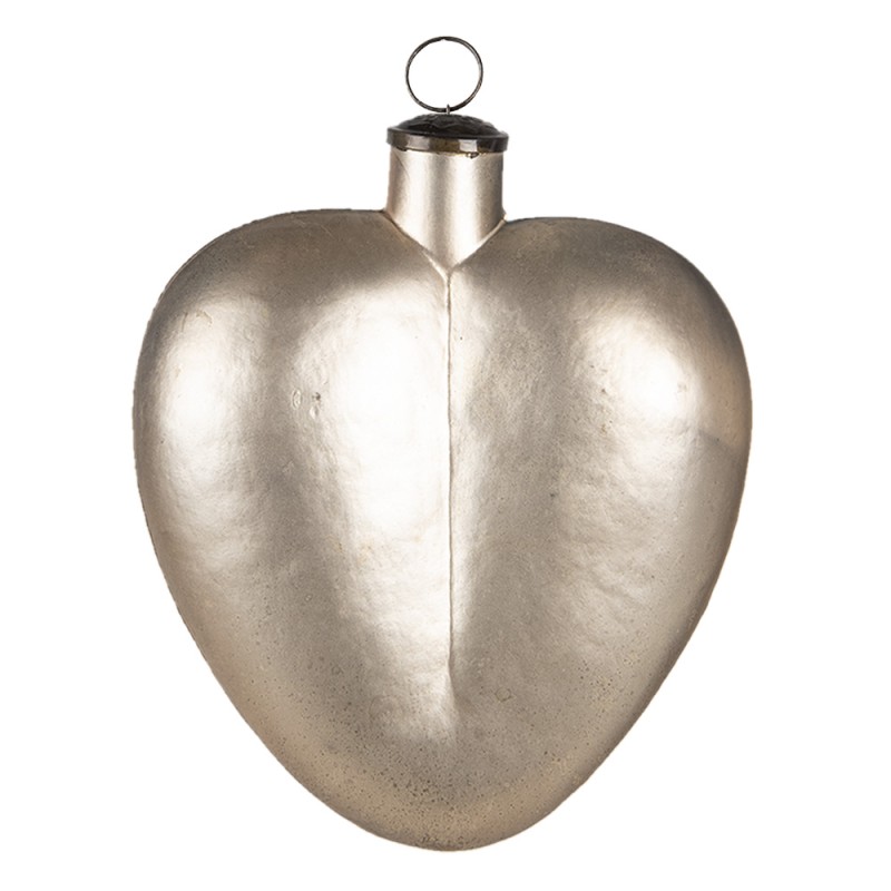 Clayre & Eef Palla di natale XL 20x9x25 cm Color oro Vetro A forma di cuore