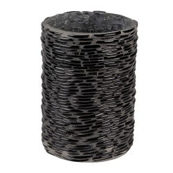 Clayre & Eef Teelichthalter Ø 10x15 cm Schwarz Glas Rund