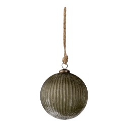 Clayre & Eef Christmas Bauble XL Ø 13x13 cm Grey Glass Round