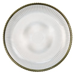 Clayre & Eef Assiette de petit déjeuner Ø 20 cm Verre Rond