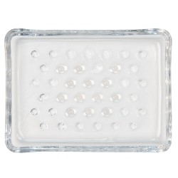 Clayre & Eef Zeepbakje  13x10x2 cm Glas Rechthoek