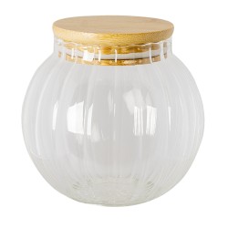 Clayre & Eef Storage Jar Ø 9x8 cm Glass Round