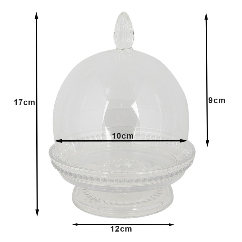 Clayre & Eef Cloche Ø 12x17 cm Glass Round