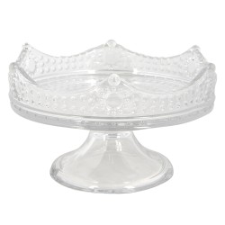 Clayre & Eef Decorative Bowl Crown Ø 21x12 cm Glass Round