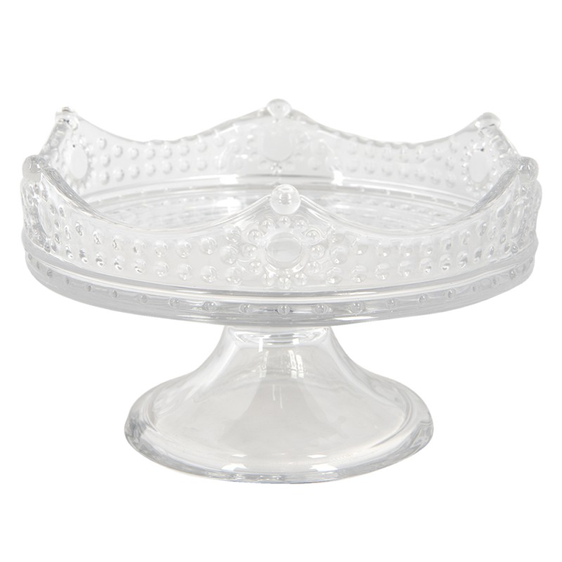 Clayre & Eef Bol de décoration Couronne Ø 21x12 cm Verre Rond