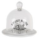 Clayre & Eef Cloche Ø 12x12 cm Verre Sweet Home