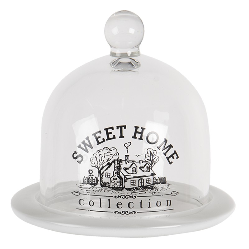 Clayre & Eef Cloche Ø 12x12 cm Verre Sweet Home