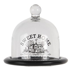 Clayre & Eef Cloche Ø 12x12 cm Verre Sweet Home