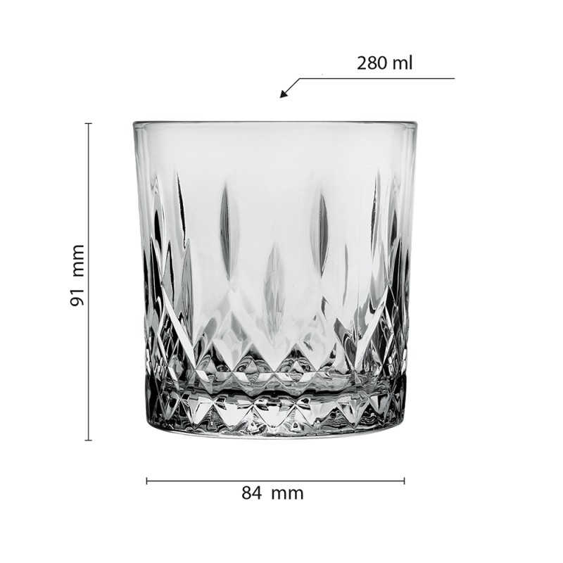 Clayre & Eef Water Glass 280 ml Grey Glass