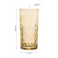 Clayre & Eef Water Glass 280 ml Brown Glass