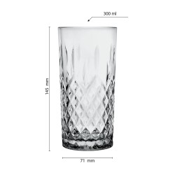 Clayre & Eef Waterglas  300 ml Grijs Glas