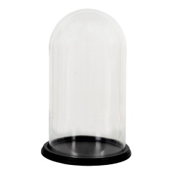 Clayre & Eef Cloche Ø 23x36 cm Transparent Bois Verre Rond