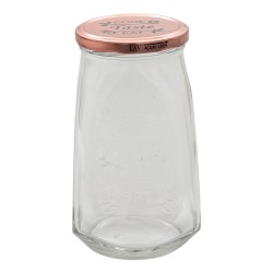 Clayre & Eef Voorraadpot  1000 ml Glas Vierkant Cook Taste Eat