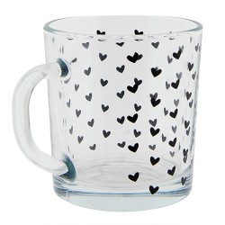 Clayre & Eef Verre à thé 250 ml Verre Rond Coeur