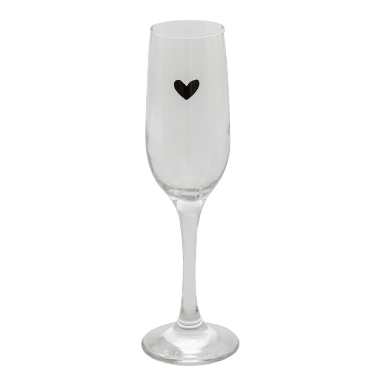 Clayre & Eef Flûte à champagne 200 ml Verre Coeur