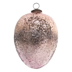 Clayre & Eef Palla di natale Ø 12 cm Rosa Vetro