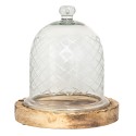 Clayre & Eef Cloche Ø 22x25 cm Glass Wood