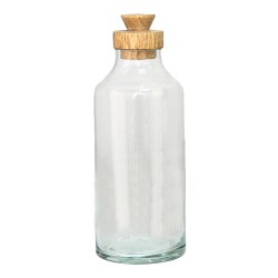 Clayre & Eef Storage Jar Ø 7x21 cm Glass Wood