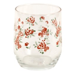 Clayre & Eef Water Glass 300 ml Glass Flowers