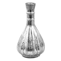 Clayre & Eef Vase Ø 13x25 cm Couleur argent Verre