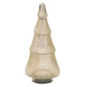 Clayre & Eef Statuetta Albero di Natale 30 cm Beige Vetro