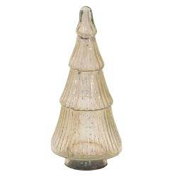 Clayre & Eef Figur Weihnachtsbaum 30 cm Beige Glas