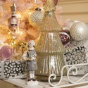 Clayre & Eef Statuetta Albero di Natale 30 cm Beige Vetro