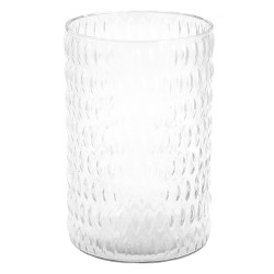 Clayre & Eef Tealight Holder Ø 14x20 cm Glass Round