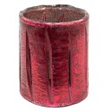 Clayre & Eef Theelichthouder  Ø 9x11 cm Rood Glas