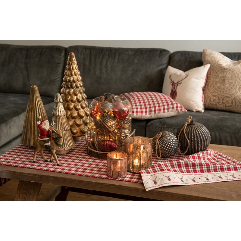 Clayre & Eef Kerstdecoratie Kerstboom 32 cm Goudkleurig Glas Kerstboom