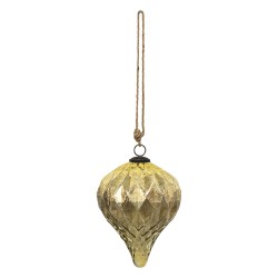 Clayre & Eef Christmas Bauble XL Ø 16 cm Gold colored Glass