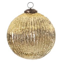 Clayre & Eef Weihnachtskugel Ø 12 cm Goldfarbig Glas