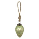 Clayre & Eef Christmas Bauble Ø 5 cm Green Glass