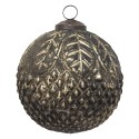 Clayre & Eef Christmas Bauble Ø 9 cm Brown Glass