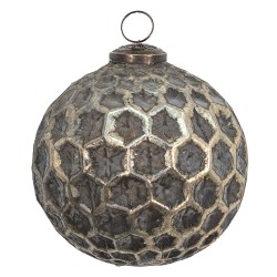 Clayre & Eef Boule de Noël Ø 12 cm Marron Verre