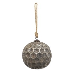 Clayre & Eef Boule de Noël XL Ø 15 cm Marron Verre