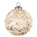 Clayre & Eef Weihnachtskugel Ø 12 cm Braun Glas Metall