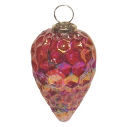 Clayre & Eef Christmas Bauble Ø 5 cm Pink Glass