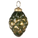 Clayre & Eef Palla di natale Ø 5 cm Verde Color oro Vetro