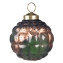 Clayre & Eef Boule de Noël Ø 7 cm Vert Verre